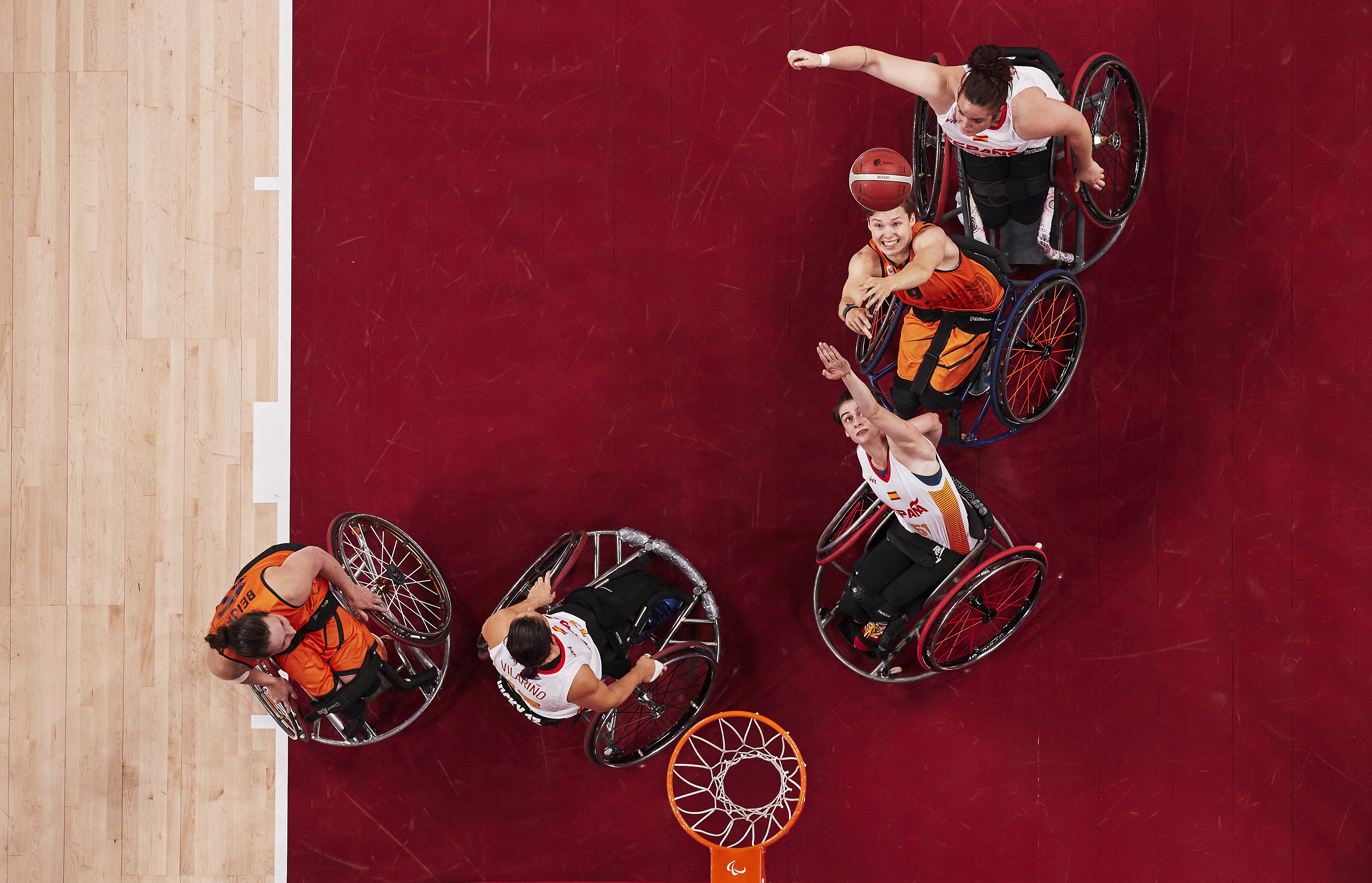 Joueuses de basket fauteuil