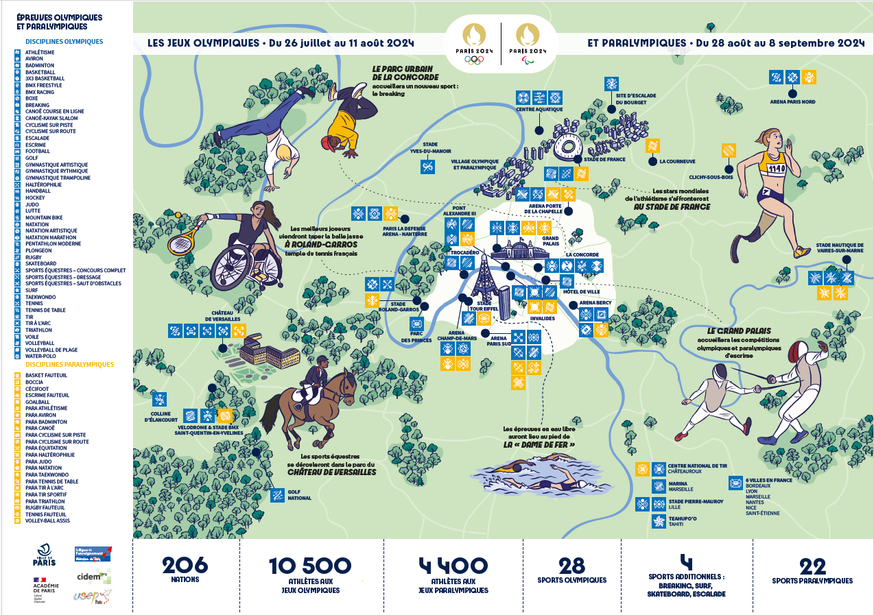 Carte des Jeux de Paris 2024