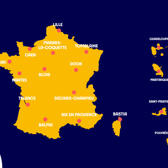 carte des dates de la tournée SOP