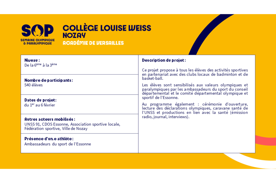 Collège Louise Weiss - Nozay