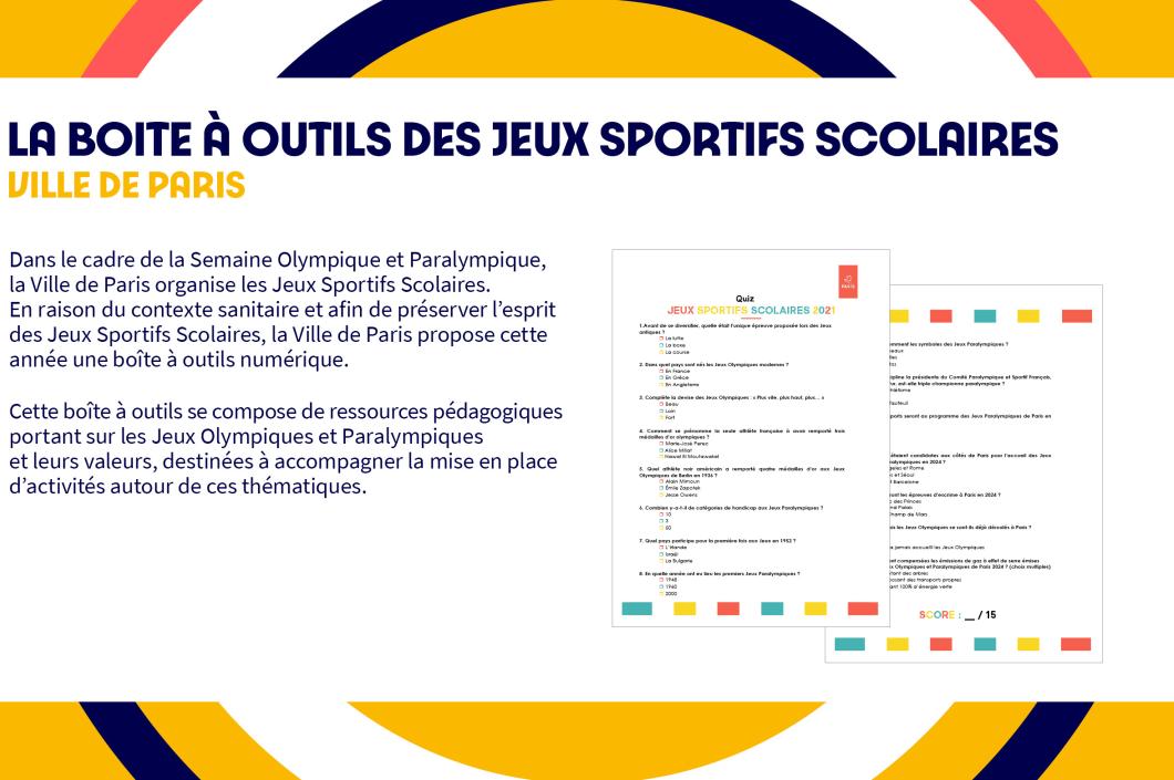 Boite à outils Jeux Sportifs Scolaires