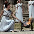 Flamme olympique à Athènes