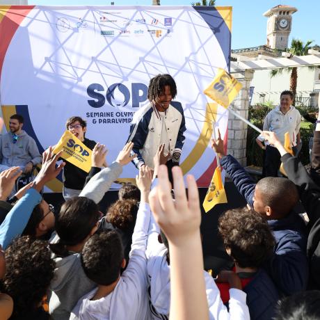 Arnaud Assoumani lors du lancement de la SOP 2025 à Nice 